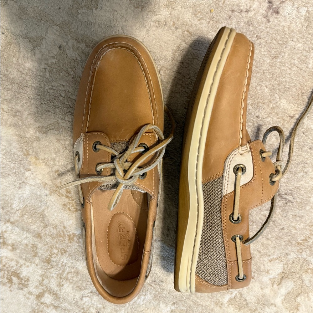 Sperry women’s Brown and Tan Boat Shoes